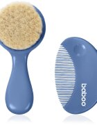 Baboo Baby Hair Brush and Comb Set set za lase za otroke od rojstva Blue Haze 2 kos