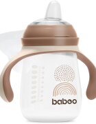 Baboo Cup with Silicone Spout skodelica z ročaji Au Naturale 6m+ 1 kos