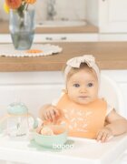 Baboo Cup with Silicone Spout skodelica z ročaji Peachy Keen 6m+ 1 kos