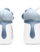 Baboo Cup with Silicone Straw skodelica s slamico Blue Haze 9m+ 1 kos