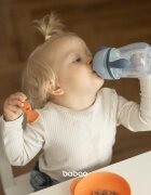 Baboo Cup with Silicone Straw skodelica s slamico Blue Haze 9m+ 1 kos