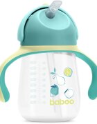 Baboo Cup with Silicone Straw skodelica s slamico Lagoon Fiesta 9m+ 1 kos