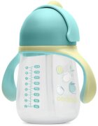 Baboo Cup with Silicone Straw skodelica s slamico Lagoon Fiesta 9m+ 1 kos