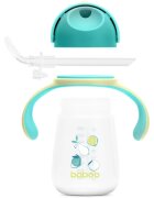 Baboo Cup with Silicone Straw skodelica s slamico Lagoon Fiesta 9m+ 1 kos