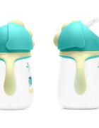 Baboo Cup with Silicone Straw skodelica s slamico Lagoon Fiesta 9m+ 1 kos
