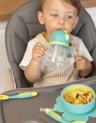 Baboo Cup with Silicone Straw skodelica s slamico Lagoon Fiesta 9m+ 1 kos
