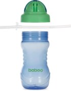 Baboo Cup with Silicone Straw steklenička s slamico Blue 9m+ 360 ml