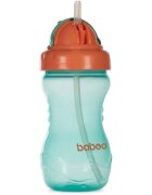 Baboo Cup with Silicone Straw steklenička s slamico Green 9m+ 360 ml