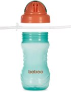 Baboo Cup with Silicone Straw steklenička s slamico Green 9m+ 360 ml