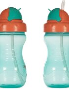 Baboo Cup with Silicone Straw steklenička s slamico Green 9m+ 360 ml