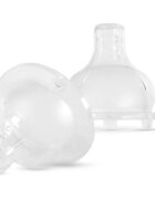 Baboo Liquid Silicone Teat Thick Liquids cucelj za stekleničko 6m+ 2 kos