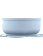 Baboo Silicone Bowl silikonska posoda s priseskom Blue Haze 6m+ 1 kos