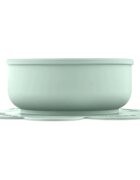 Baboo Silicone Bowl silikonska posoda s priseskom Peachy Keen 6m+ 1 kos