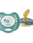 Baboo Soothers Orthodontic Latex with Case duda Lagoon Fiesta 6-12 m 2 kos