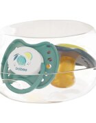 Baboo Soothers Orthodontic Latex with Case duda Lagoon Fiesta 6-12 m 2 kos