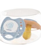 Baboo Soothers Round Latex with Case duda Blue Haze 6-12 m 2 kos