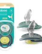 Baboo Soothers Silicone Orthodontic with Case duda Lagoon Fiesta 6-12 m 2 kos