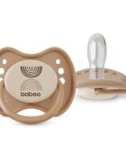 Baboo Soothers Silicone Symmetrical with Case duda Au Naturale 0-6 m 2 kos