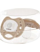 Baboo Soothers Silicone Symmetrical with Case duda Au Naturale 0-6 m 2 kos