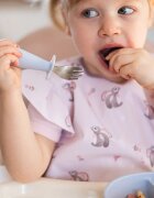 BabyOno Be Active Stainless Steel Spoon and Fork pribor za otroke Mint 12m+ 2 kos