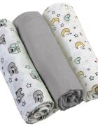 BabyOno Diaper Super Soft plenice iz blaga Grey 70 × 70 cm 3 kos