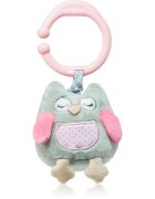 BabyOno Have Fun Musical Toy for Children kontrastna viseča igrača z melodijo Owl Sofia Pink 1 kos