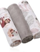 BabyOno Muslin Diapers Super Soft plenice iz blaga Grey 70x70 cm 3 kos