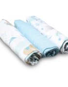 BabyOno Natural Bamboo Diapers Blue plenice iz blaga 70x70 cm 3 kos