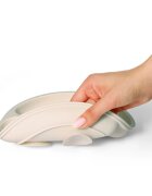 BabyOno Siilicone Plate 6m+ deljeni krožnik s priseskom Beige 1 kos