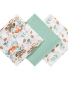 BabyOno Super Soft Mint plenice iz blaga 70x70 cm Mint 3 kos