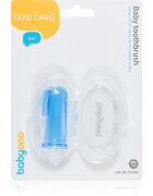BabyOno Take Care First Toothbrush otroška zobna ščetka za na prst z etuijem Blue 1 kos