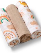 BabyOno Take Care Muslin Diapers plenice iz blaga Beige 3 kos