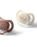 BabyOno Take Care Symmetrical Silicone Soothers duda Day & Night 18m+ 2 kos