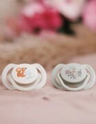BabyOno Take Care Symmetrical Silicone Soothers duda Day & Night 6-18m+ 2 kos