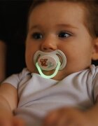 BabyOno Take Care Symmetrical Silicone Soothers duda Day & Night 6-18m+ 2 kos