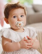 BabyOno Take Care Symmetrical Silicone Soothers duda Day & Night 6-18m+ 2 kos