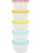 Badabulle Maxi Fun Colors skledica s pokrovčkom 5x250 ml