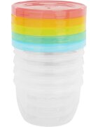 Badabulle Maxi Fun Colors skledica s pokrovčkom 5x250 ml