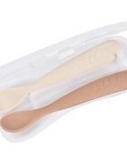 Beaba Set of 2 Ergonomic Spoons žlička z etuijem Clay Praline 4m+ 2 kos