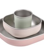 Beaba Stainless Steel Meal Set jedilni set Cotton Candy 4m+