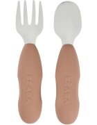 Beaba Stainless Steel Pre-Cutlery pribor Praline 10m+ 2 kos