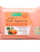 Beauty Formulas Apricot vlažni čistilni robčki 25 kos