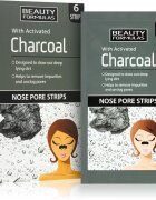 Beauty Formulas Charcoal čistilni obliž za zamašene pore na nosu 6 kos