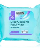 Beauty Formulas Clear Skin Deep Cleansing vlažni čistilni robčki za mastno in problematično kožo 30 kos