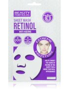 Beauty Formulas Retinol maska iz platna proti staranju kože 1 kos