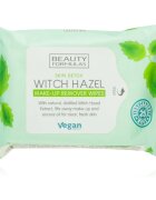 Beauty Formulas Witch Hazel čistilni robčki za odstranjevanje ličil 25 kos