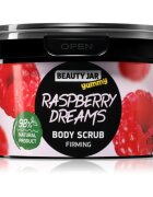 Beauty Jar Yummy Raspberry Dreams učvrstitveni piling za telo 360 g