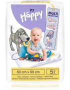 BELLA Baby Happy Baby Underpads previjalne podloge za enkratno uporabo 60x60cm 5 kos
