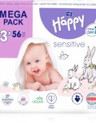 BELLA Baby Happy Sensitive vlažni robčki 3x56 kos