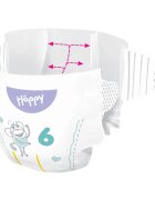BELLA Baby Happy Soft&Delicate plenice za enkratno uporabo s kanalčki Junior Extra 15+ kg 34 kos